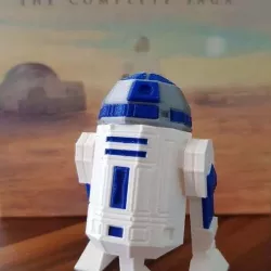 Low Poly R2D2 Three Color Remix 2