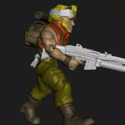 Marco Rossi, Metal Slug Action Figure posable Soldier stl 3d
