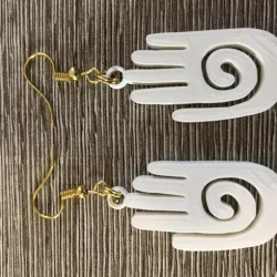 Mayan hand earrings