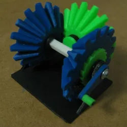 Mechanism that only turns one way, no matter what!!! Bevel Gear