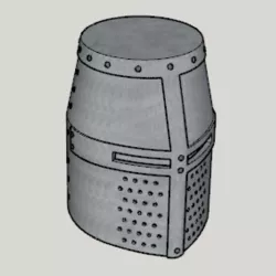 Medieval Great Helm (Standard Ver Full Size Ver)