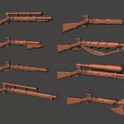 More 28mm Fantasy Arsenal of Muskets Percussion / Flintlock Firearms and Guns