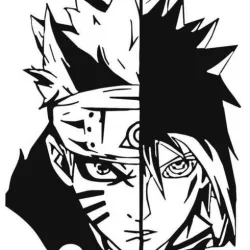 Naruto Sasuke Colors Decorative Pendant