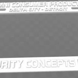 OCP - Omni Consumer Products, License Plate Frame, Robocop