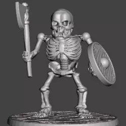 Orc Skeleton Warrior - Axe & Shield
