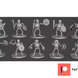 Orc Skeleton Warrior Marauders x 10 Poses / Squad / Unit
