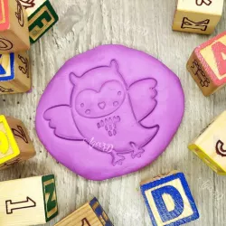 OWL - COOKIE CUTTER FOR FARM ANIMALS. GATITO TIERNO- CORTA MASA FONDANT Y ARCILLA - LECHUZA 8cm