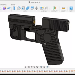 Phone Gun (Self-defense) Flodable 9mm single shot