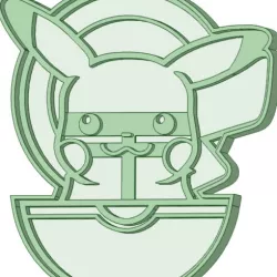 Pikachu ball cookie cutter
