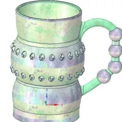 professional  Coffee cup tea vessel v02 for 3d print and cnc