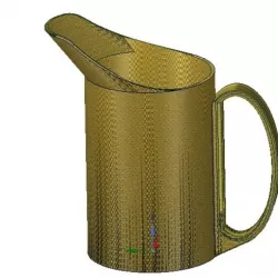 professional  cup pot jug vessel v02 for 3d print and cnc
