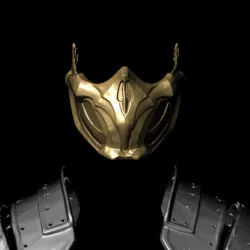 Scorpion mask and Full armor Cosplay Mortal kombat costume