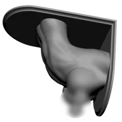 Shelf Brackets Female Torso Nipple Pierced