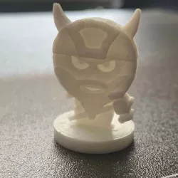 Simple Mini D&D Dwarf Fighter with Hammer