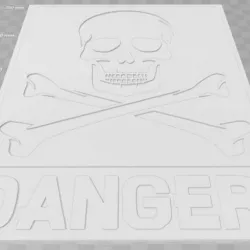 Skull, Danger!, sign