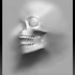 Skull monster bas-relief STL file for CNC
