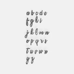 Stamp fondant ABC - Small alphabet stamp - alphabet