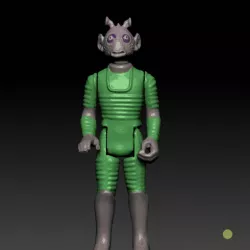 Star-Wars Greedo Kenner Style Action figure STL OBJ 3D