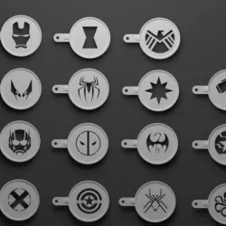 stencil for marvel coffee