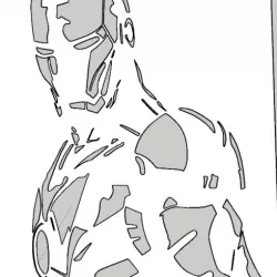 stencil iron man 01