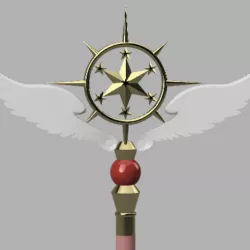STL (digital) File of Sakura Card Captor Clear Card Scepter