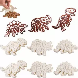 T-rex; stegosaurus and triceratops cookie cutter