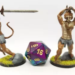 Tabaxi Barbarian for 28mm tabletop gaming