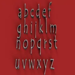 TEMPUS lowercase 3D letters STL file