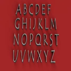 TEMPUS uppercase 3D letters STL file