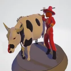 The cow and her breeder