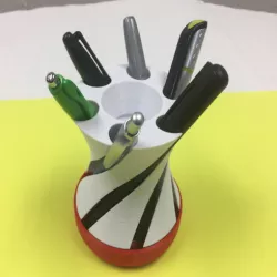 The Infinite Hyperboloid Marble Track, Spinning Pen Holder