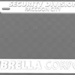 Umbrella Corporation - Security Division, Raccoon City, License Plate Frame, Resident Evil