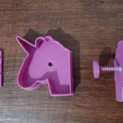 Unicorn Cookie Cutter with Spring