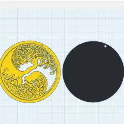 Wall decoration Yin Yang Tree of Life - Complement
