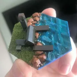Wargaming Hex Tiles / Mighty Empires - Coastal Tile Set, with Sea & a Port