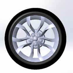 Wheel twisted design