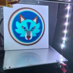Wolf mosaic painting