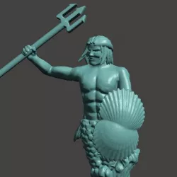 28mm Merman Miniature