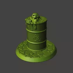 28mm toxic Undead Zombie Emerging from Barrel