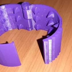 Adjustable Spiked Cock Ring BDSM. Easy to print in one piece!