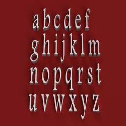 ANDALUS Font lowercase 3D letters STL file