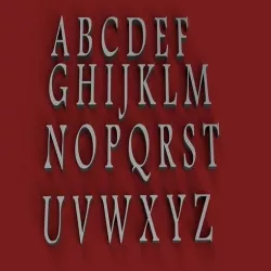 ANDALUS font uppercase 3D letters STL file