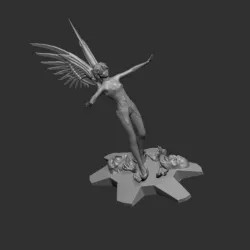 Angel fly from evil