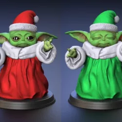 Baby Yoda - Santa Outfit Version - Fan Art