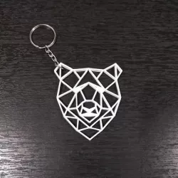 Bear Geometric Key Ring