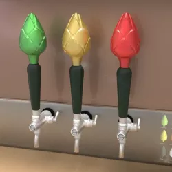 Beer tap handle SUPER Hops 3D / 3D HOP - Handle for choppera tap