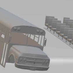 dash of flat nose bluebird school bus 3D Models | Page 1 | STLFinder