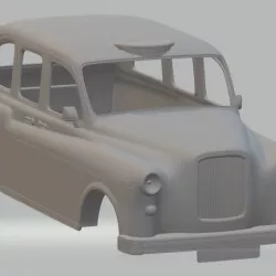British Old Taxi Printable Body Car