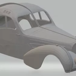 Bugatti Type 57 SC 1937 Printable Body Car