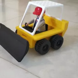 Bulldozer push blade tool for Playmobil forklift